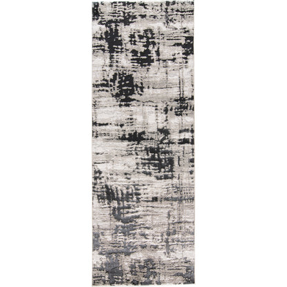Micah Rug - 3339F by Feizy in black, white, gray. Made from polyester, polypropylene in a unique style.