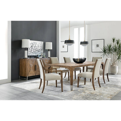 Chapman Buffet by Hooker Furniture in sorrel. Made from white oak veneers, metal base in a modern style.