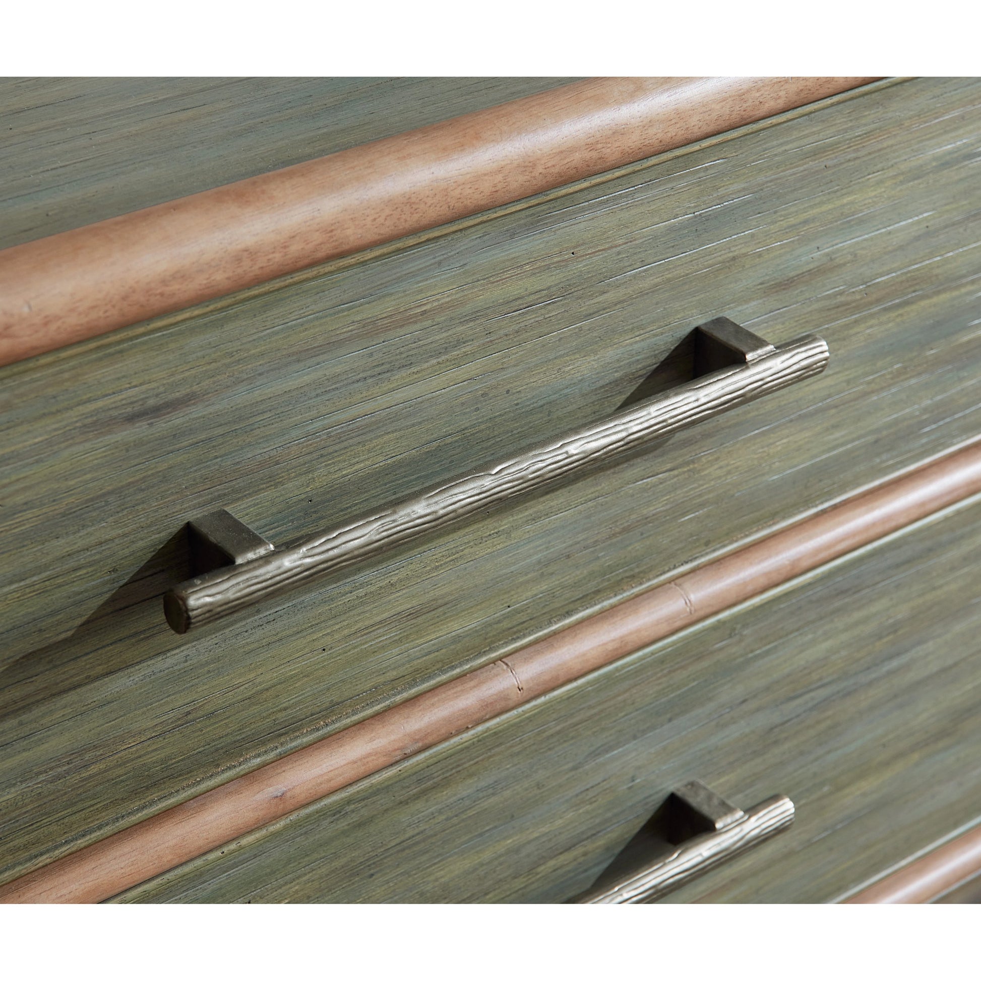 Retreat Pole Rattan Chest by Hooker Furniture. Made from bamboo, maple veneers with rope in a cottage & farmhouse style.