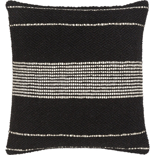 Ontario Pillow - 33604 by Livabliss in black, cream. Made from 100% cotton in a unique style.