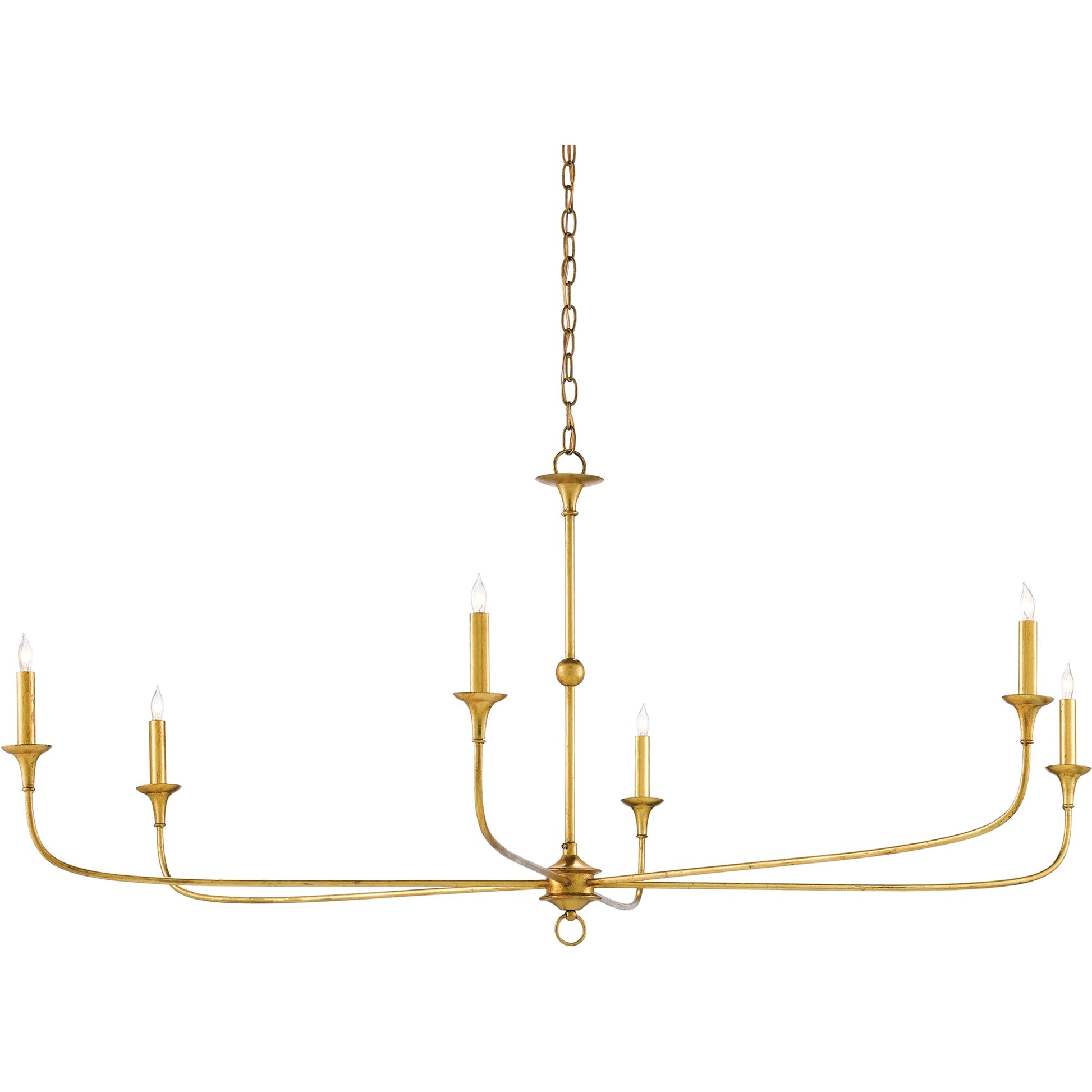 Nottaway Chandelier by Currey and Company. Made from wrought iron in a modern style.