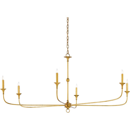 Nottaway Chandelier by Currey and Company. Made from wrought iron in a modern style.