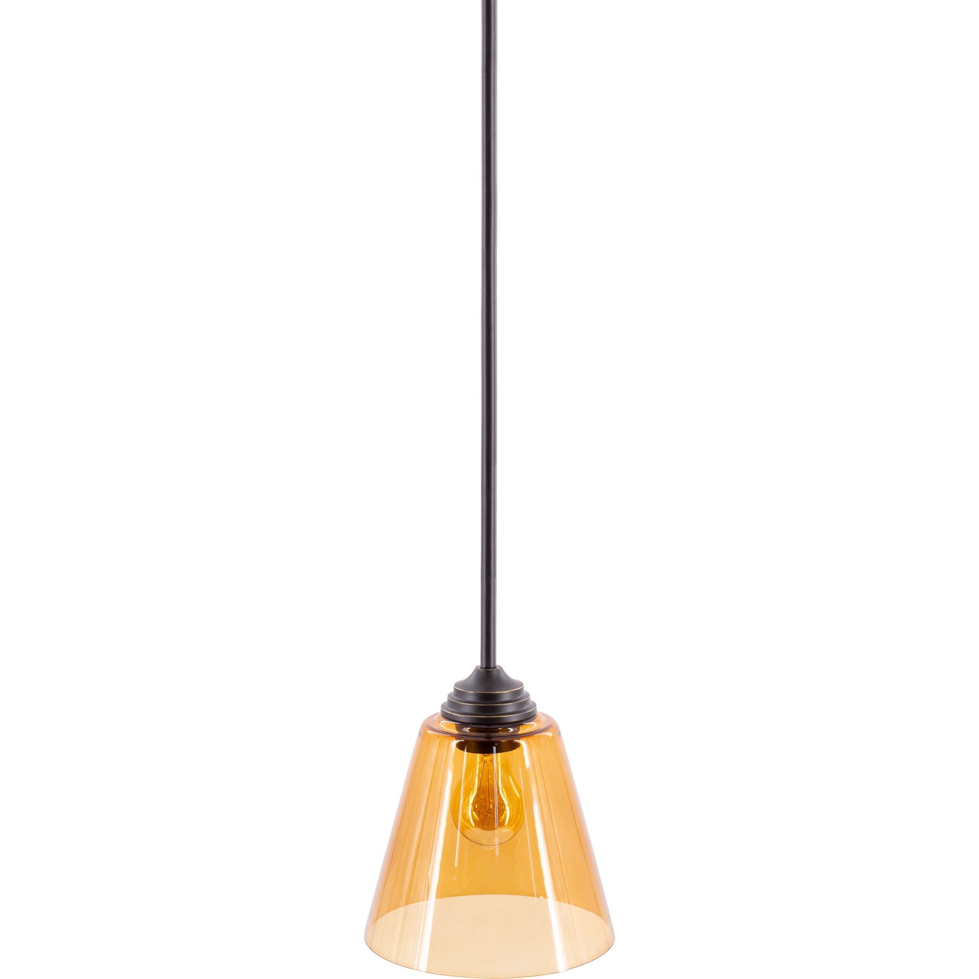 Boone Ceiling Light - 25301 by Surya in amber, metallic bronze. Made from glass, metal in a modern style.