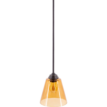 Boone Ceiling Light - 25301 by Surya in amber, metallic bronze. Made from glass, metal in a modern style.