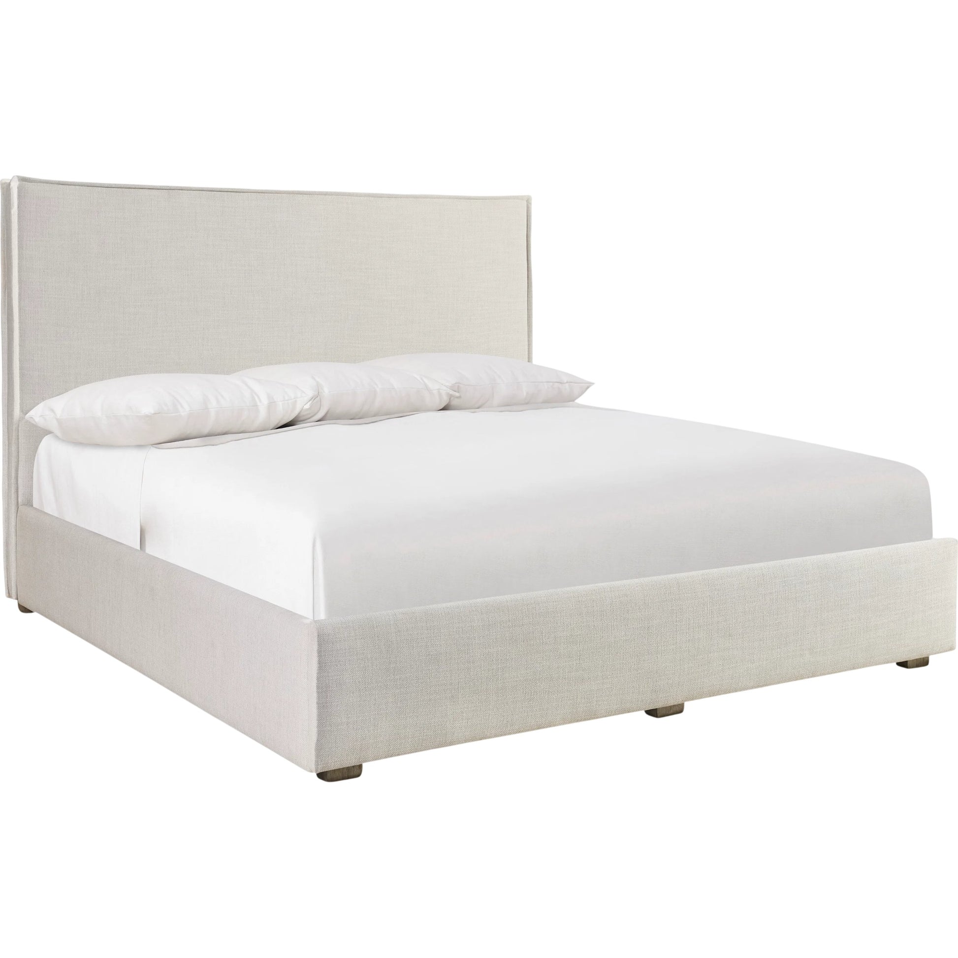 Loft Sawyer Storage Panel Bed by Bernhardt in beige, tan. Made from fabric, wood in a unique style.