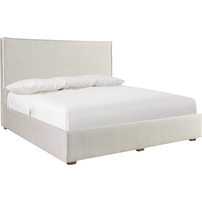Loft Sawyer Storage Panel Bed by Bernhardt in beige, tan. Made from fabric, wood in a unique style.