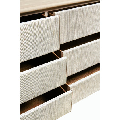 Water Clapotis Danish Cord Double Dresser by Jonathan Charles in beige. Made from unique in a transitional style.