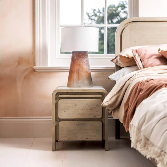 Opera 2-Drawer Nightstand by LH Imports in brown and brown. Made from fsc reclaimed pine in a unique style.