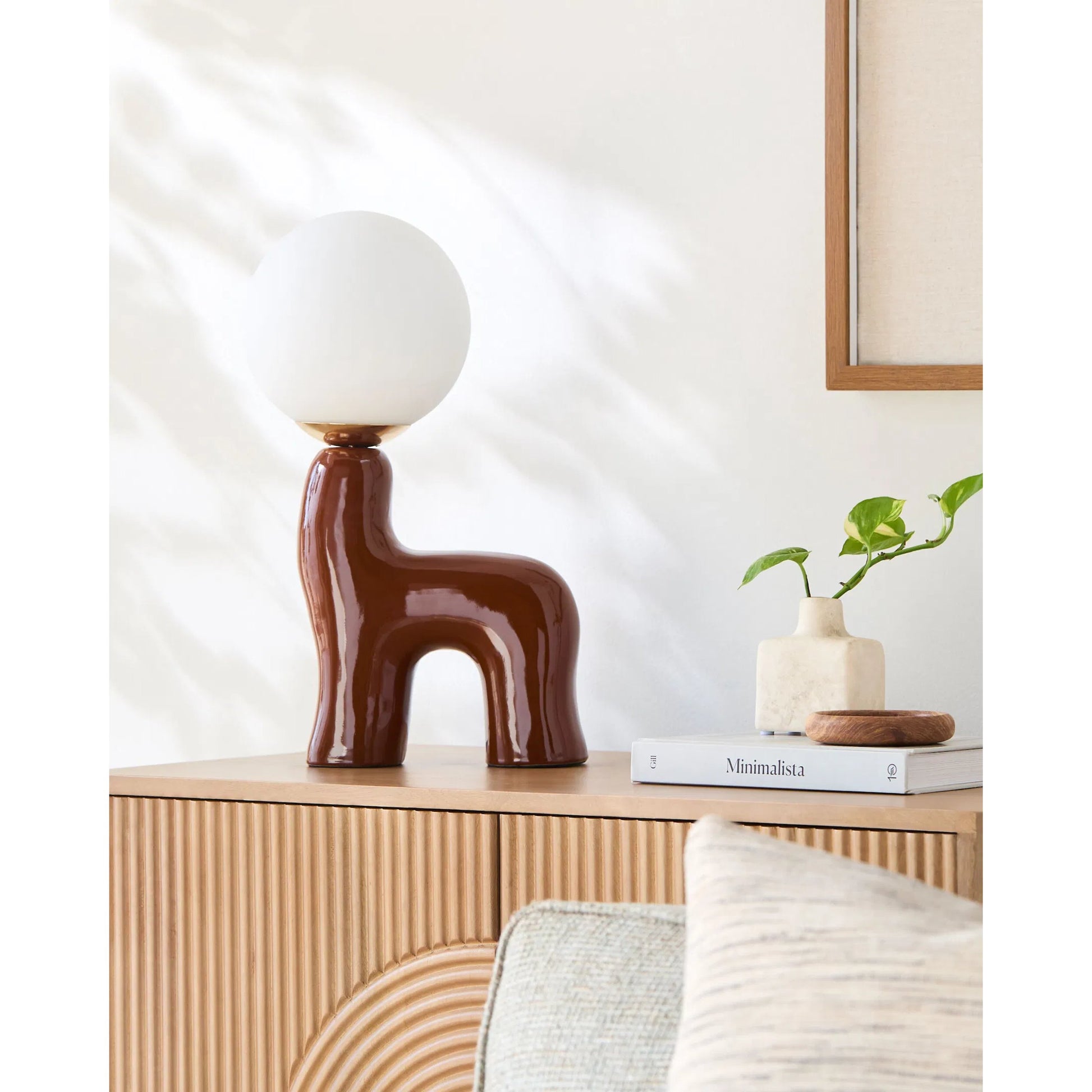 Opal Accent Table Lamp by Livabliss in glazed. Made from ceramic, glass in a eclectic & global style.