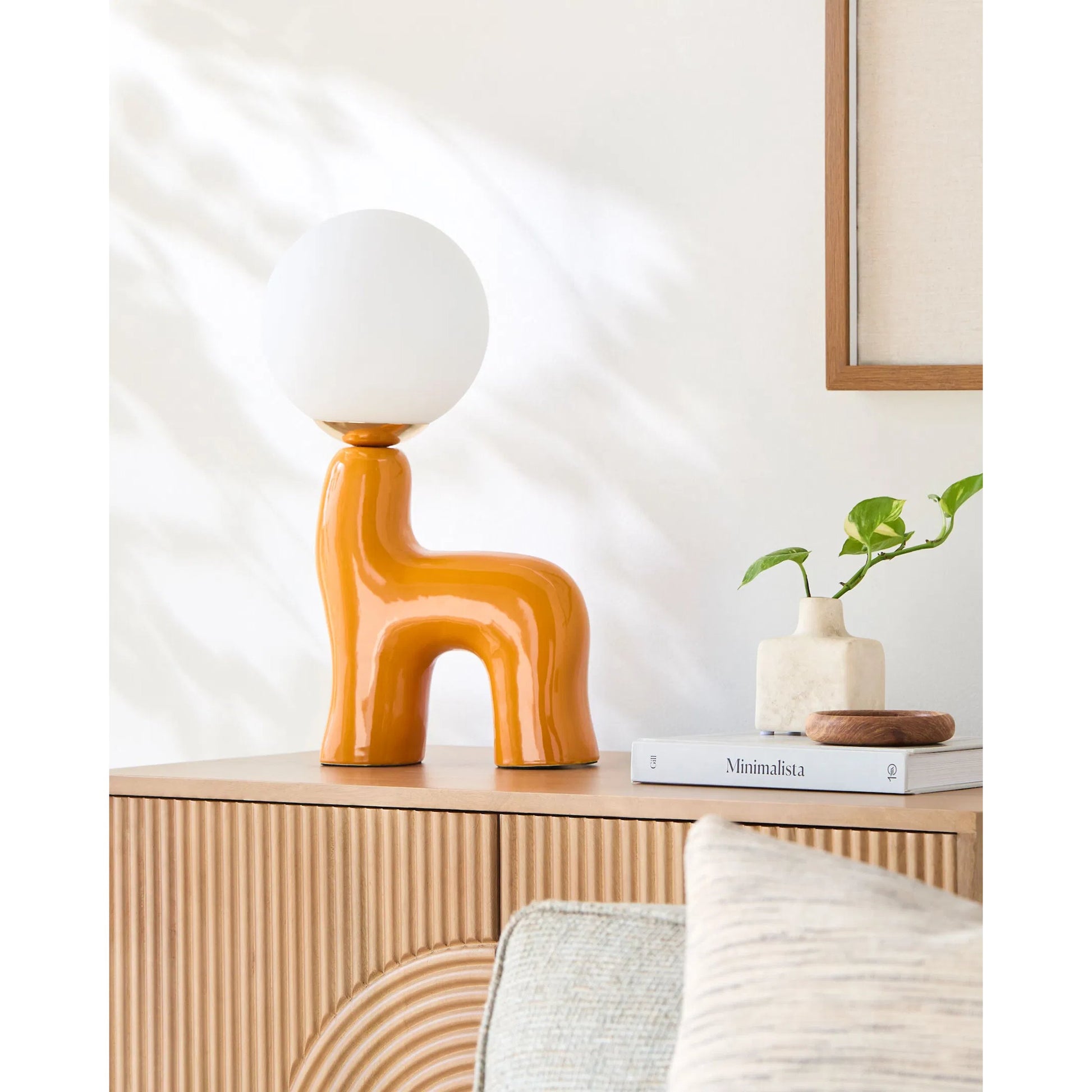 Opal Accent Table Lamp by Livabliss in glazed. Made from ceramic, glass in a eclectic & global style.