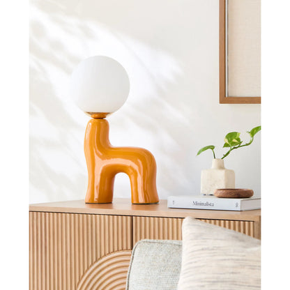Opal Accent Table Lamp by Livabliss in glazed. Made from ceramic, glass in a eclectic & global style.