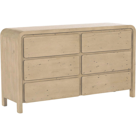 Opera 6-Drawer Dresser by LH Imports in brown and brown. Made from fsc reclaimed pine in a unique style.
