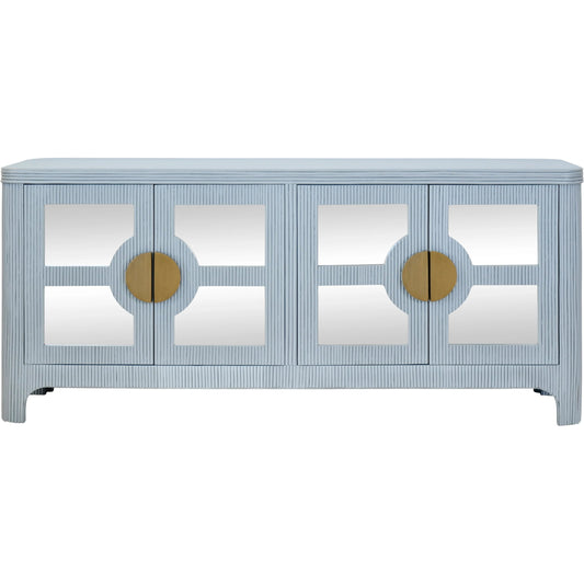 Opal Buffet by Worlds Away in light blue. Made from solid wood, mdf in a unique style.