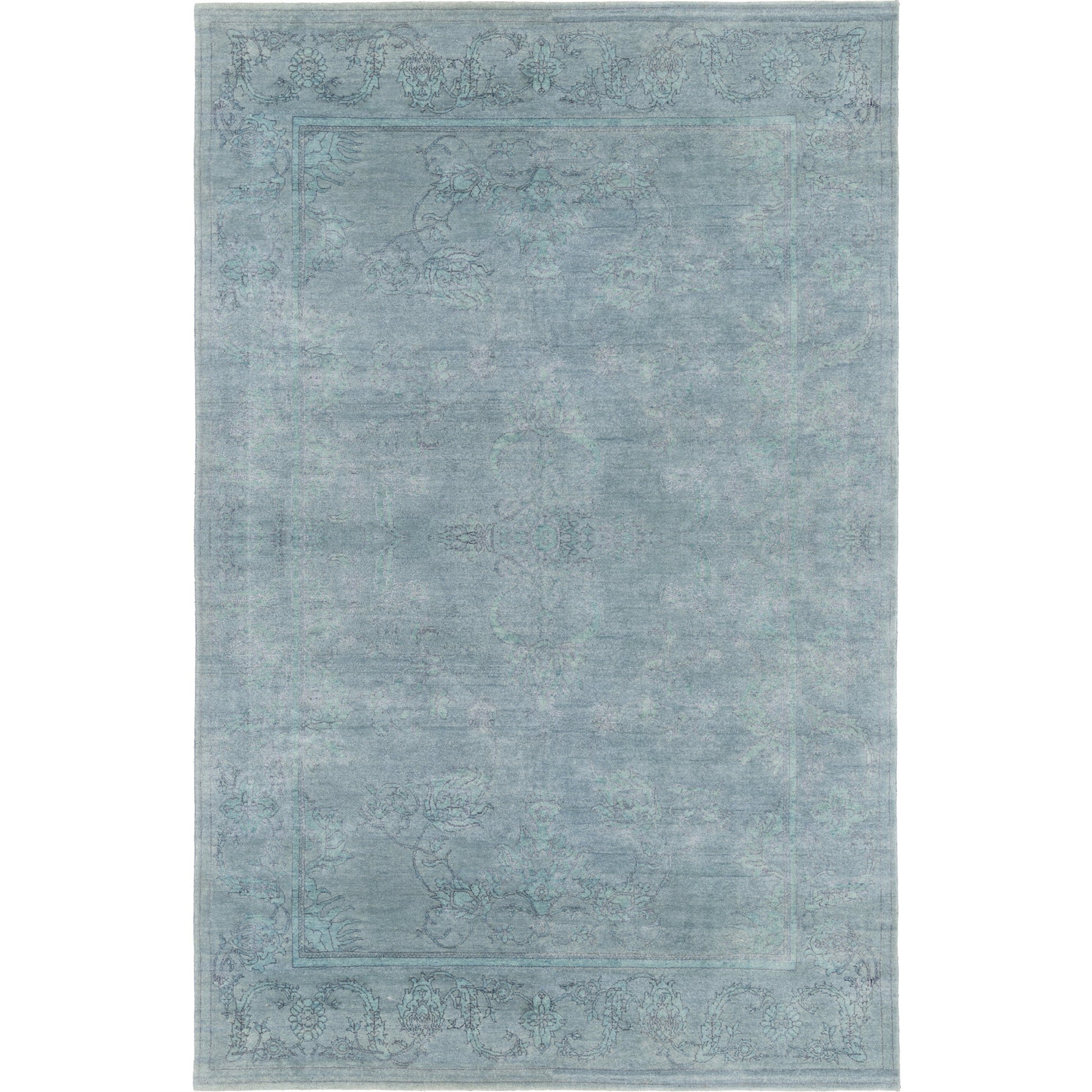 Opulent OPE-6000 Rug by Surya in blue, pale blue, sage, lavender. Made from 60% wool, 20% cotton, 20% viscose in a unique style.