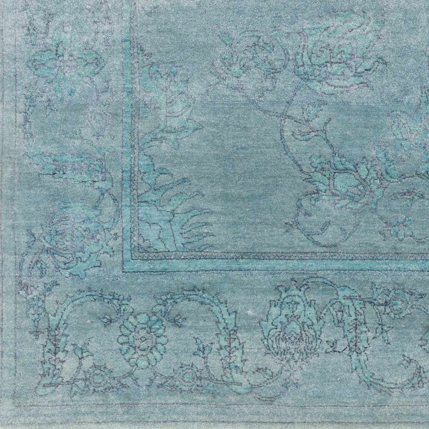 005 74911-29870,74911-29871 | Closeup | Opulent OPE-6000 Rug by Surya in blue, pale blue, sage, lavender. Made from 60% wool, 20% cotton, 20% viscose in a unique style.