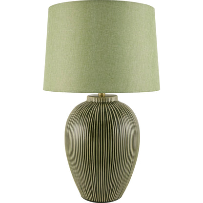 Opio Accent Table Lamp by Surya. Made from ceramic, iron, linen, polyester in a eclectic & global style.