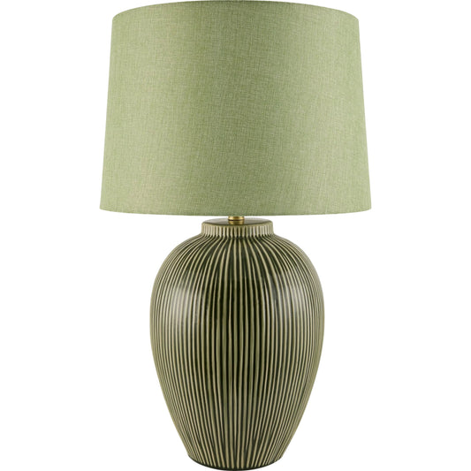 Opio Accent Table Lamp by Surya. Made from ceramic, iron, linen, polyester in a unique style.
