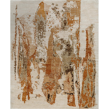 Opulence Rug - 526307 by Surya in ivory, burnt sienna, taupe, olive, chestnut. Made from viscose, wool in a unique style.