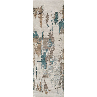Opulence Rug - 526322 by Surya in slate gray, teal, olive green, taupe, charcoal. Made from viscose, wool in a unique style.
