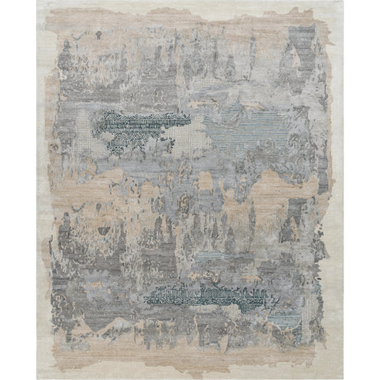 Opulence Rug - 526336 by Surya in sterling grey, metallic - silver, sage, grey, light silver. Made from viscose, w