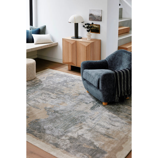 Opulence Rug - 526336 by Surya in sterling grey, metallic - silver, sage, grey, light silver. Made from viscose, wool