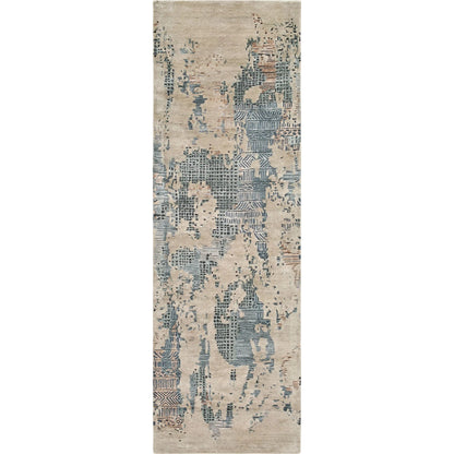 Opulence Rug - 526350 by Surya in slate blue, taupe, charcoal, sandstone, steel grey. Made from viscose, wool in a unique style.
