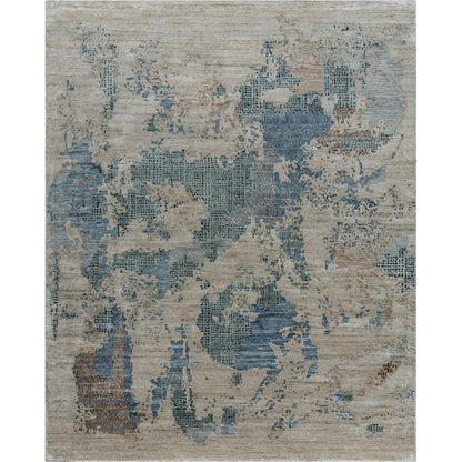 Opulence Rug - 526350 by Surya in slate blue, taupe, charcoal, sandstone, steel grey. Made from viscose, wool in a unique style.