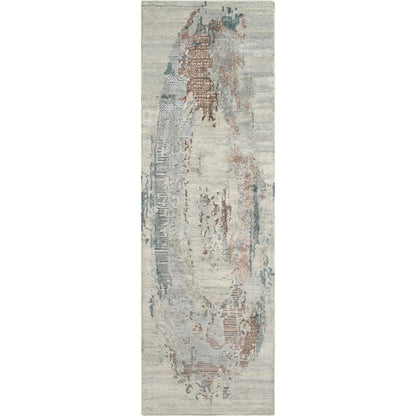 Opulence Rug - 526378 by Surya in steel blue, slate gray, burnt umber, ash gray. Made from viscose, wool in a unique style.