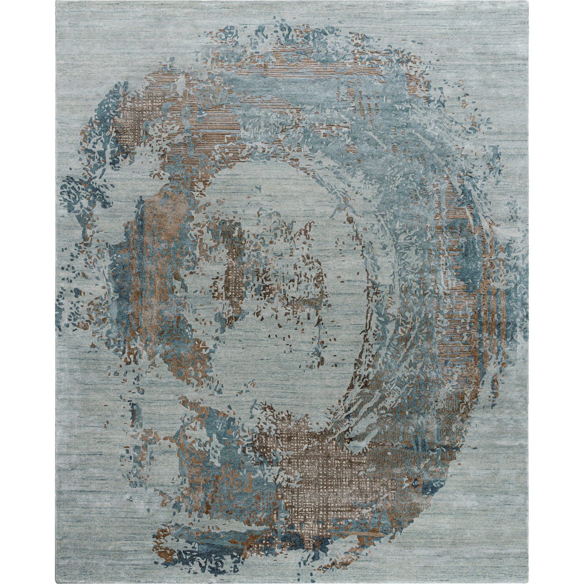 Opulence Rug - 526378 by Surya in steel blue, slate gray, burnt umber, ash gray. Made from viscose, wool in a unique style.