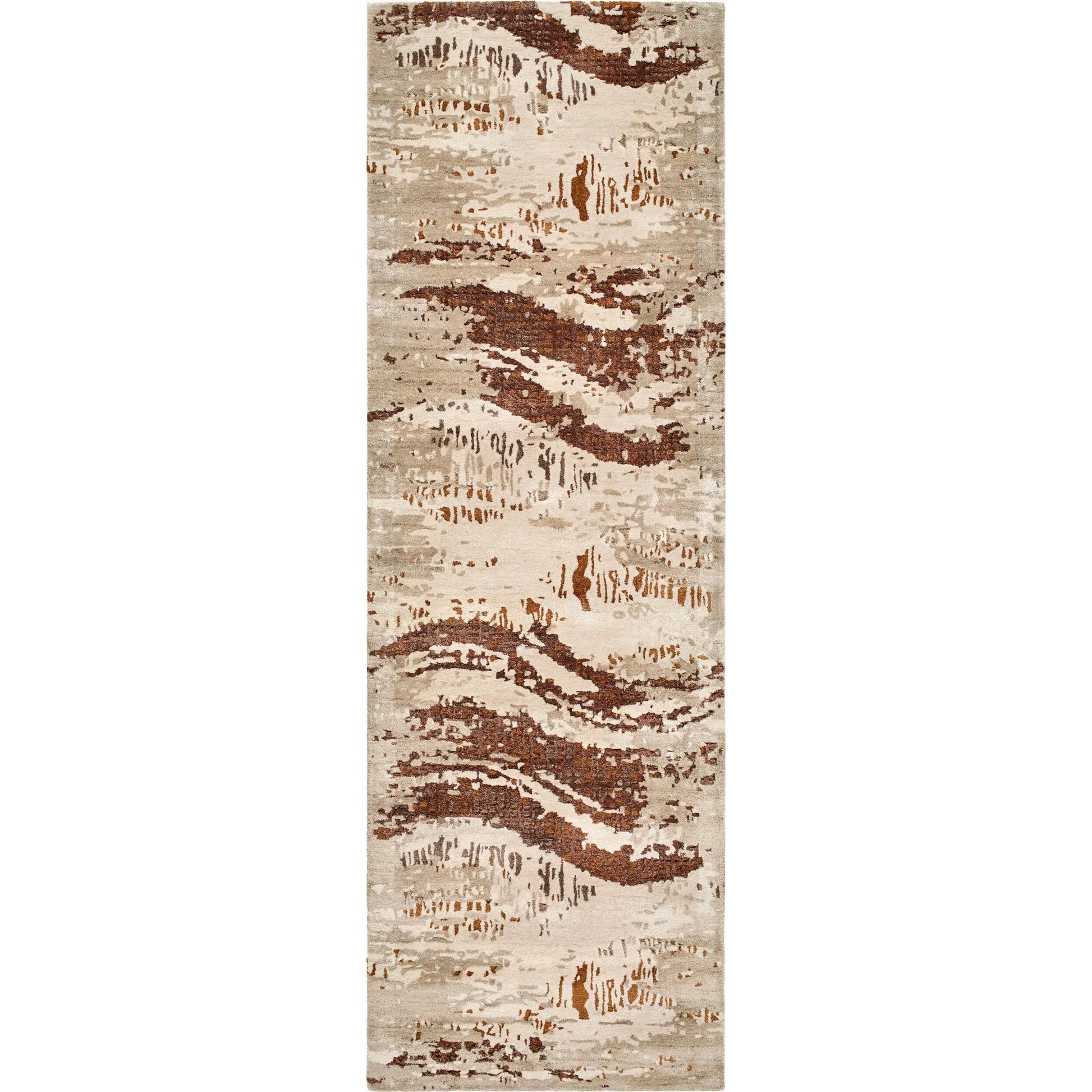 Opulence Rug - 526392 by Surya in ivory, sandstone, chestnut, taupe. Made from viscose, wool in a unique style.