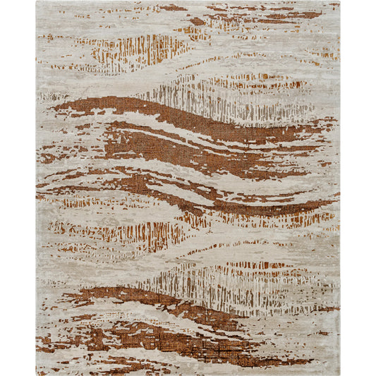 Opulence Rug - 526392 by Surya in warm grey, prairie dust, brick, dark brown. Made from viscose, wool in a unique 