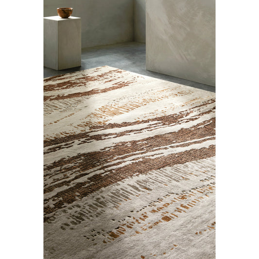 Opulence Rug - 526392 by Surya in warm grey, prairie dust, brick, dark brown. Made from viscose, wool in a unique sty