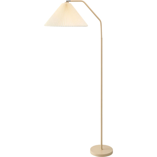 Opion Accent Floor Lamp by Livabliss in white, cream and hand painted. Made from iron, linen, polystyrene in a unique style.