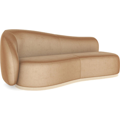 Kalahari Sofa by Caracole in camel and sparkling argent. Made from unique in a transitional style.