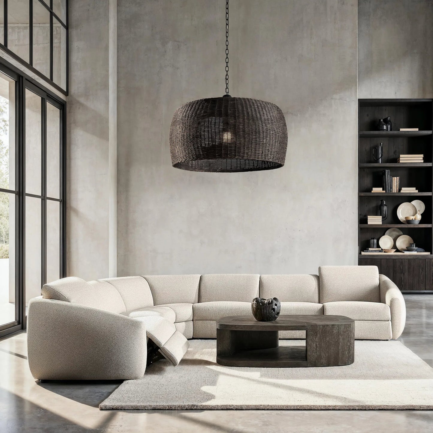 007 SI-2524029 | Lifestyle | Boyle Cocktail Table by Bernhardt in porcini. Made from wood in a transitional style.