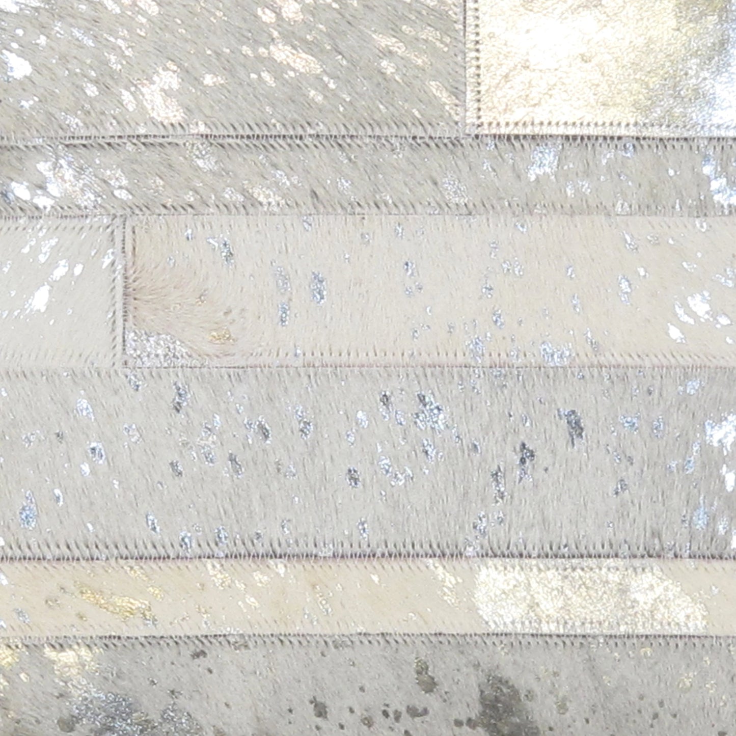 002 SI-2030368 | Additional Silo | Cowhide Throw Pillow by Pasargad Home in silver. Made from cowhide in a modern style.