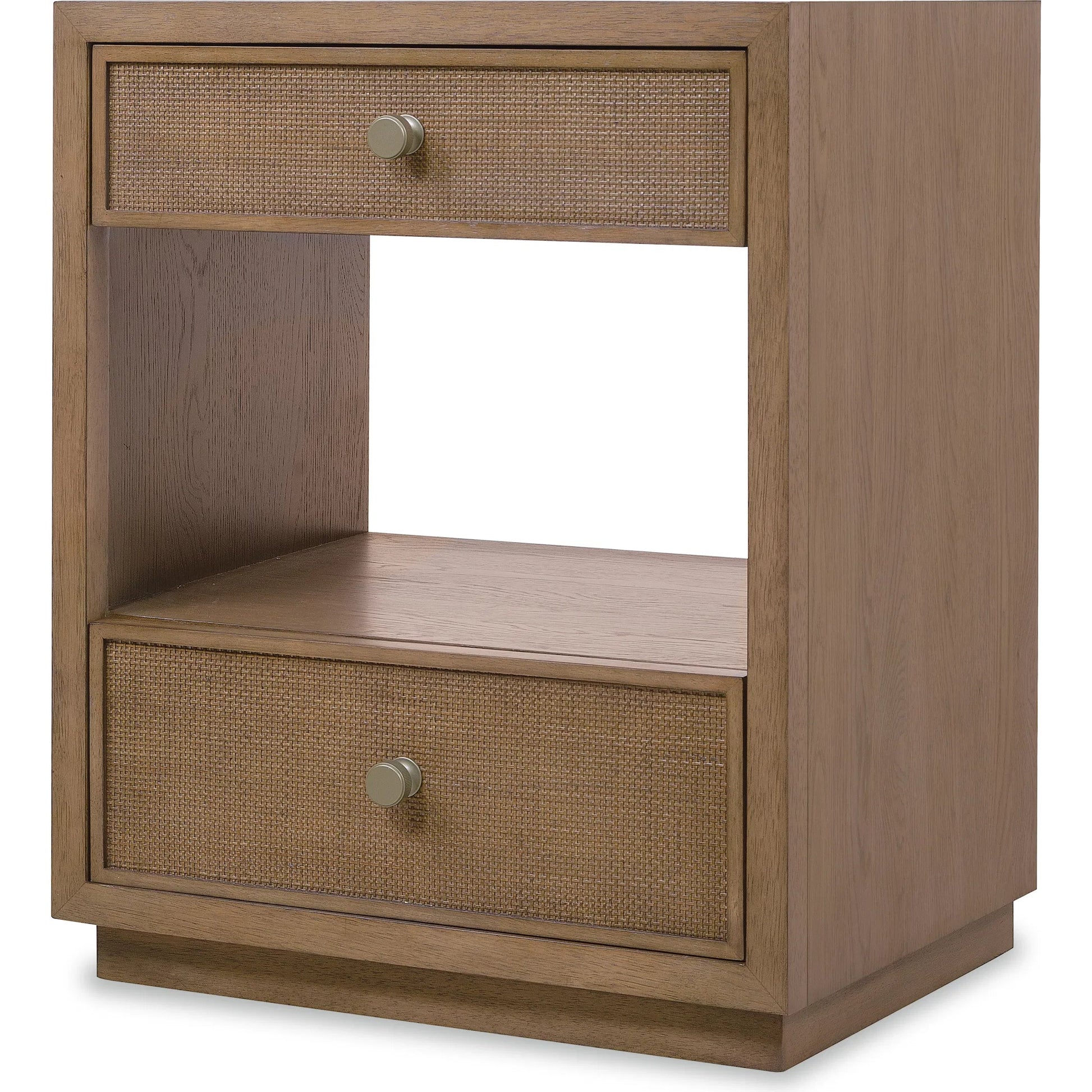 Sonnet Two-Drawer Nightstand by Hooker Furniture in medium wood and wren. Made from unique in a transitional style.
