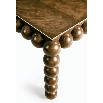 Orb Rectangular Dining Table by Jonathan Charles in brown and medium brown mahogany. Made from mahogany veneers, faux bone in a modern style.