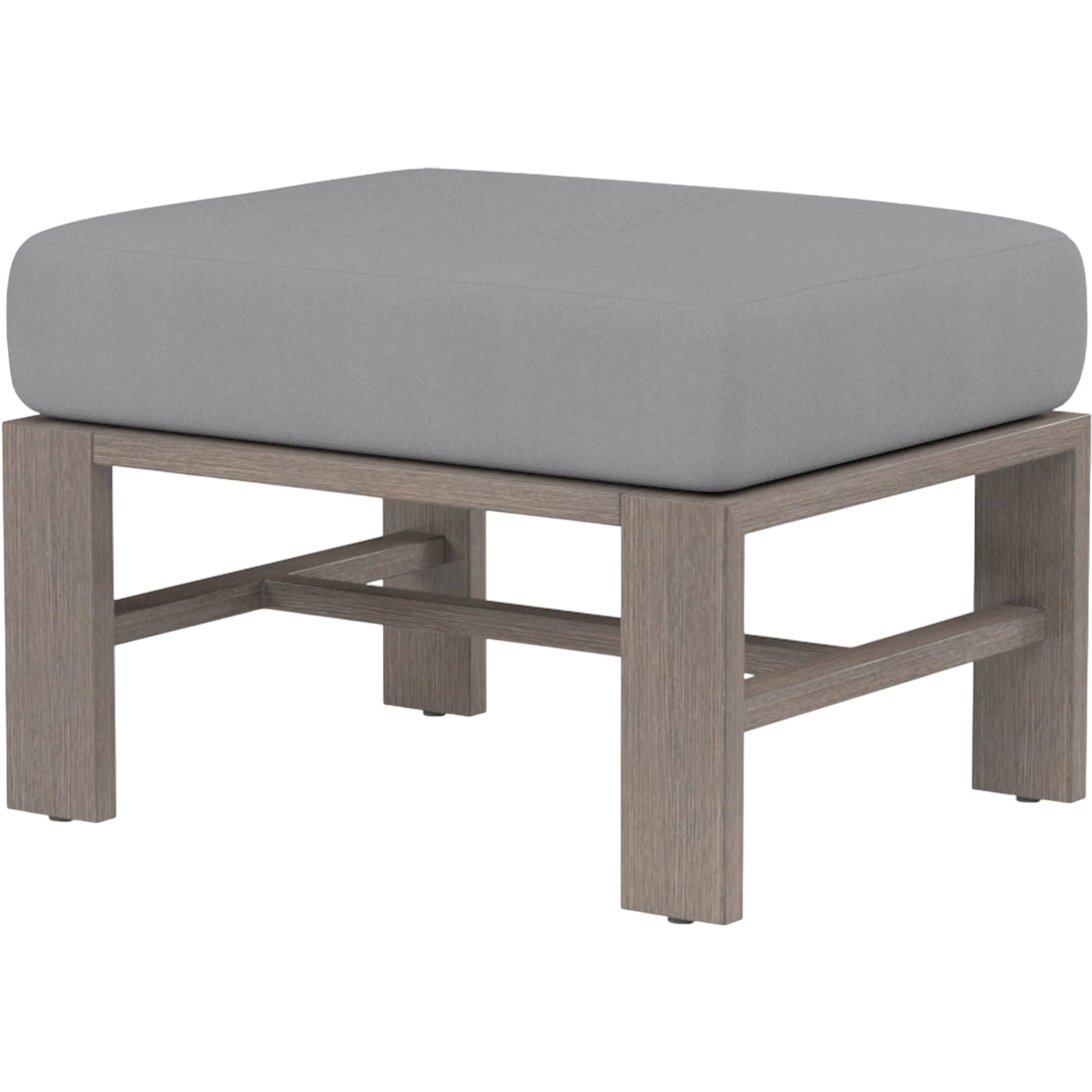 Laguna Outdoor Ottoman by Sunset West in browns. Made from aluminum in a modern style.