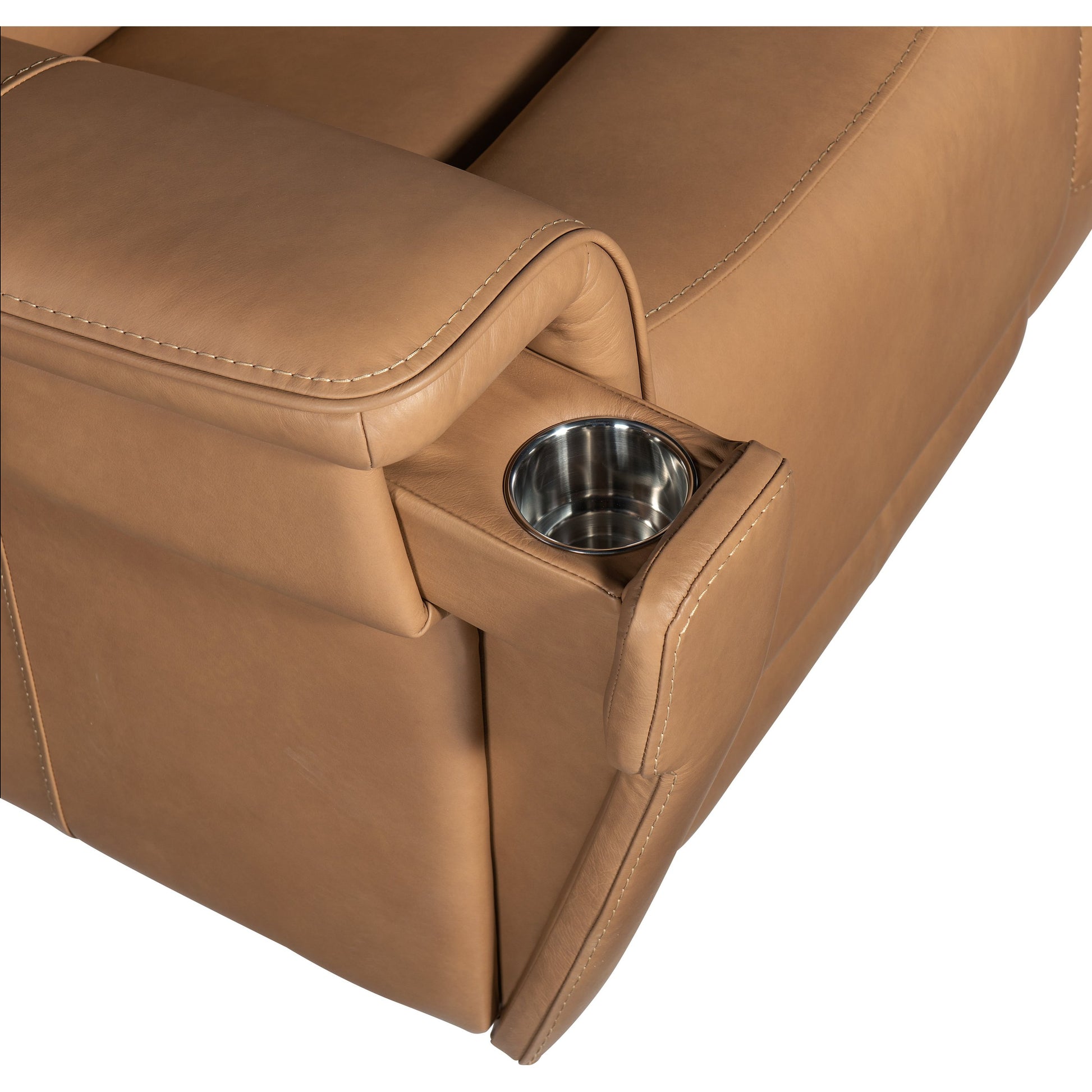 Lyra Zero Gravity Power Sofa by Hooker Furniture. Made from leather in a traditional style.