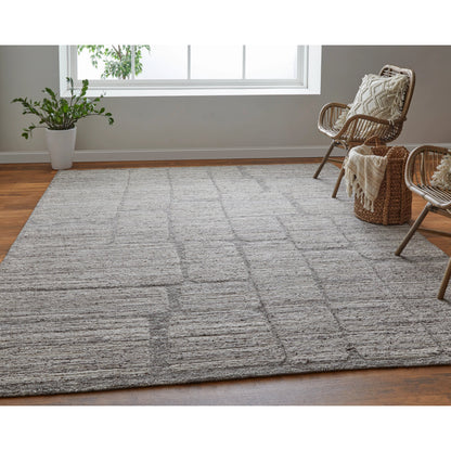 Navaro Rug - 8912F by Feizy in gray, ivory, taupe. Made from wool, viscose in a unique style.