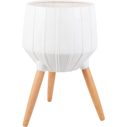 Orchid - 29034 by Surya in white, brown and mattenatural. Made from ceramic, wood in a modern style.