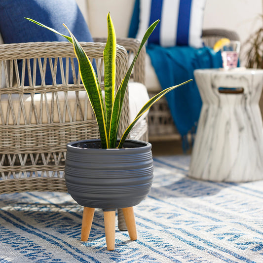 Orchid - 29029 by Livabliss in charcoal and paintednatural. Made from ceramic, wood in a modern style.