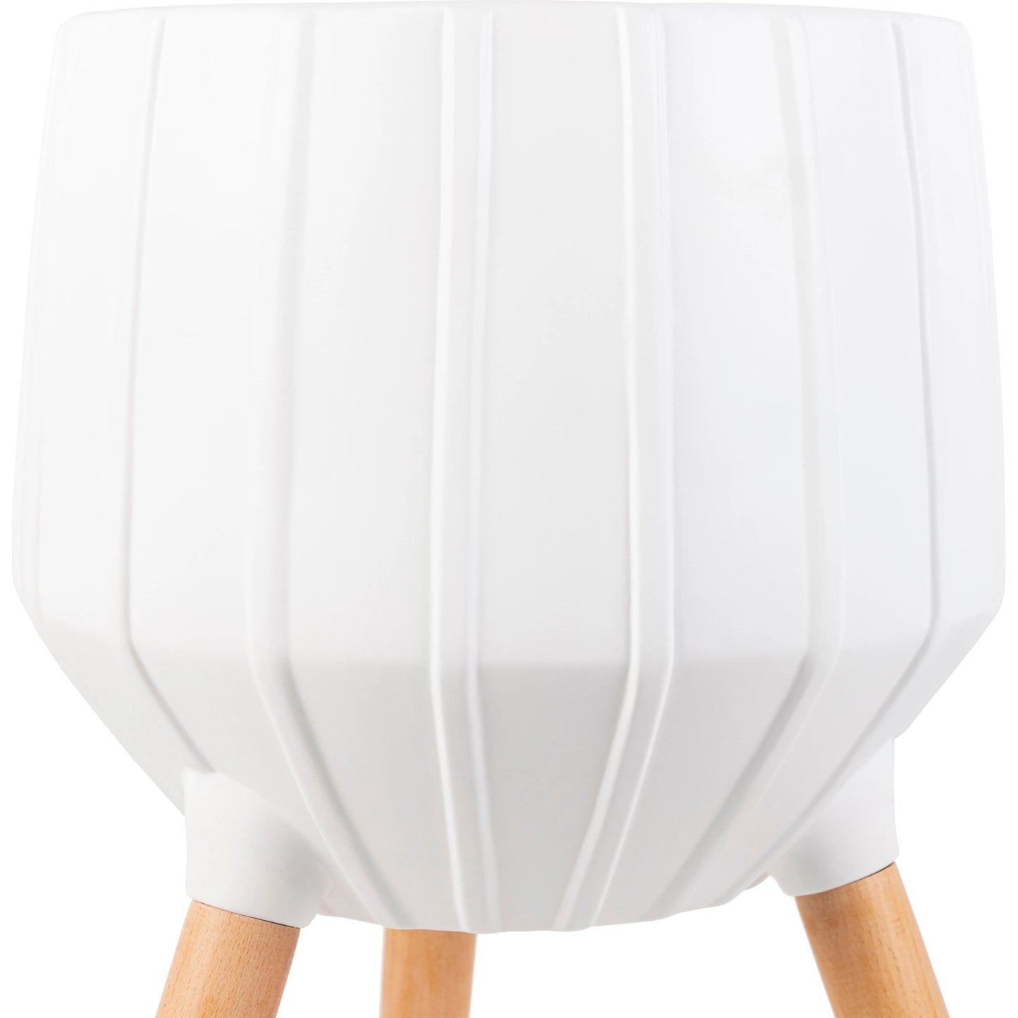 005 SI-1887985 | Closeup | Orchid - 29034 by Surya in white, brown and mattenatural. Made from ceramic, wood in a modern style.