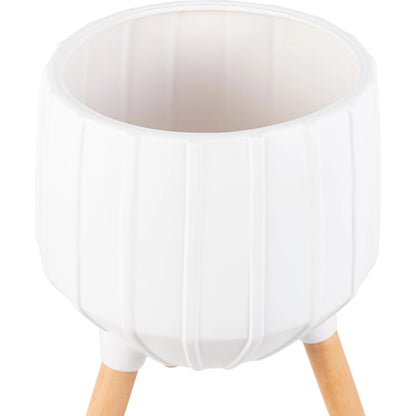 Orchid - 29034 by Surya in white, brown and mattenatural. Made from ceramic, wood in a modern style.