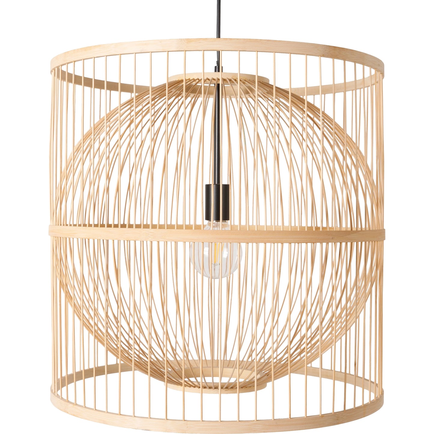 001 SI-1921762 | Primary Silo | Ornado - 32442 by Surya in beige, black. Made from shade (outside): bamboo, fixture: bamboo, canopy: metal in a coastal style.