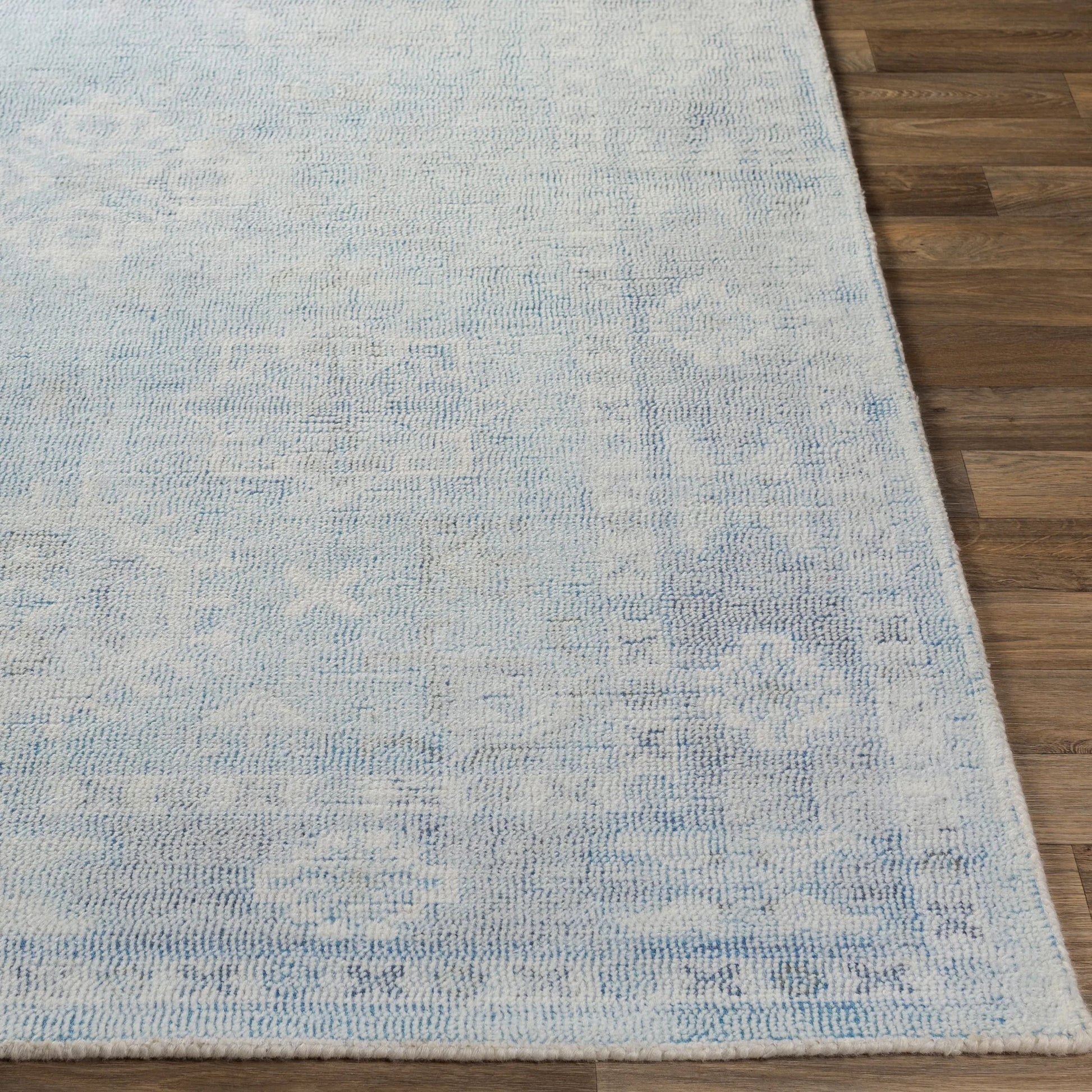 Oregon ORG-2304 Rug by Livabliss in blue, sky blue, charcoal, dusty coral, white. Made from new zealand wool, polyester, cotton in a unique style.