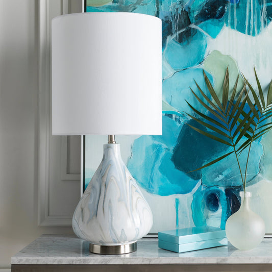 Orleans - 21673 by Livabliss in n/a, white and marbled. Made from linen, polyester, ceramic, metal, crystal in a modern style.