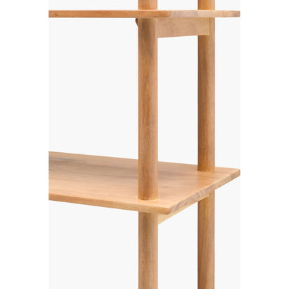 Orly Etagere by Surya in brown and lacquered. Made from acacia in a modern style.