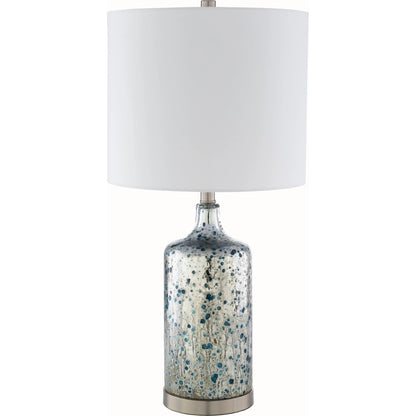 Ormond - 23766 by Livabliss in multi and metallic - silver, white, teal. Made from linen, glass, metal in a transitional style.